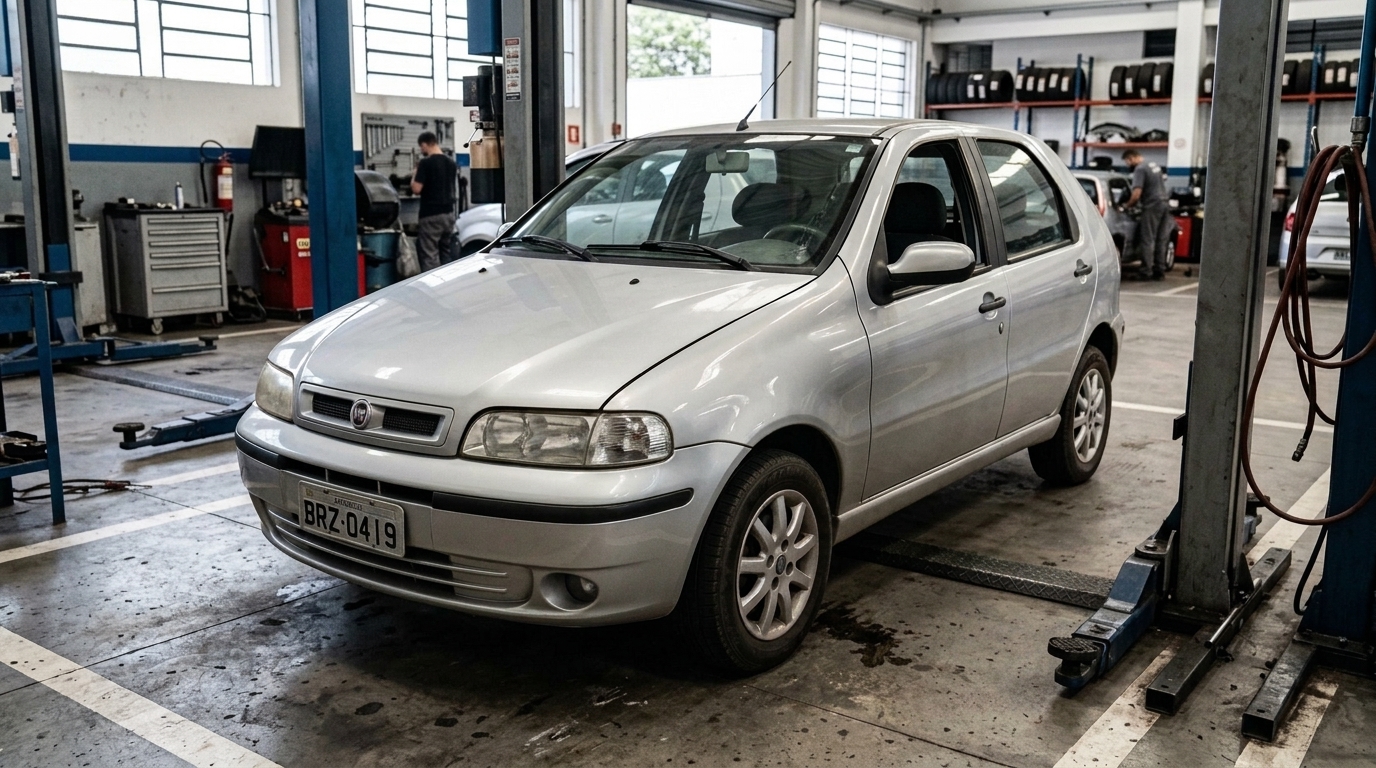 Carro restaurado com pintura original e alinhado pela Jhon Car